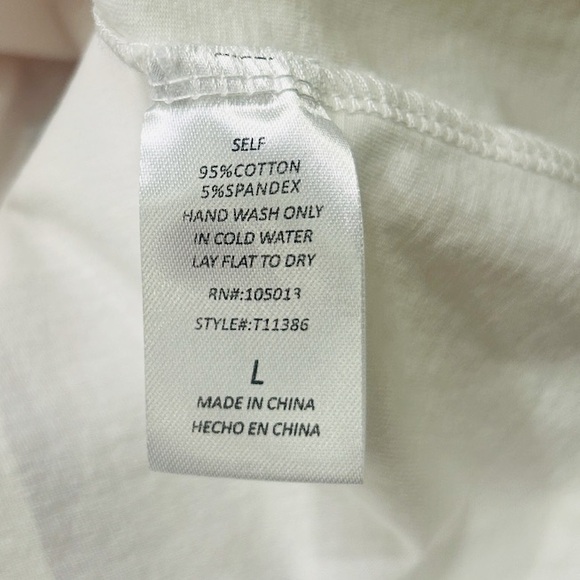 Savanna Jane White Floral Embroidered Short Sleeve Top Size Large Boho Peasant - Picture 10 of 10